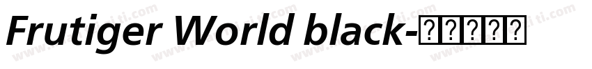 Frutiger World black字体转换